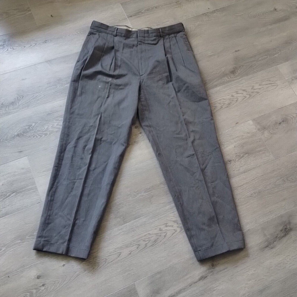 Corbin OTC Pants 36 x 30 Mens Dress Slacks Gray Cotton Off The Cuff